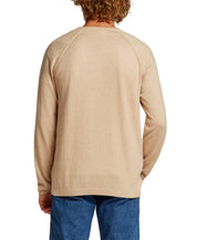 Cotton-Cashmere Raglan Sweater in Bone Heather