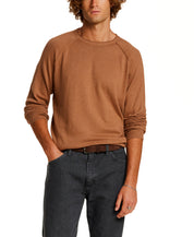 Cotton-Cashmere Raglan Sweater in Camel