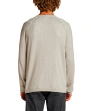 Cotton-Cashmere Raglan Sweater in Silver Heather