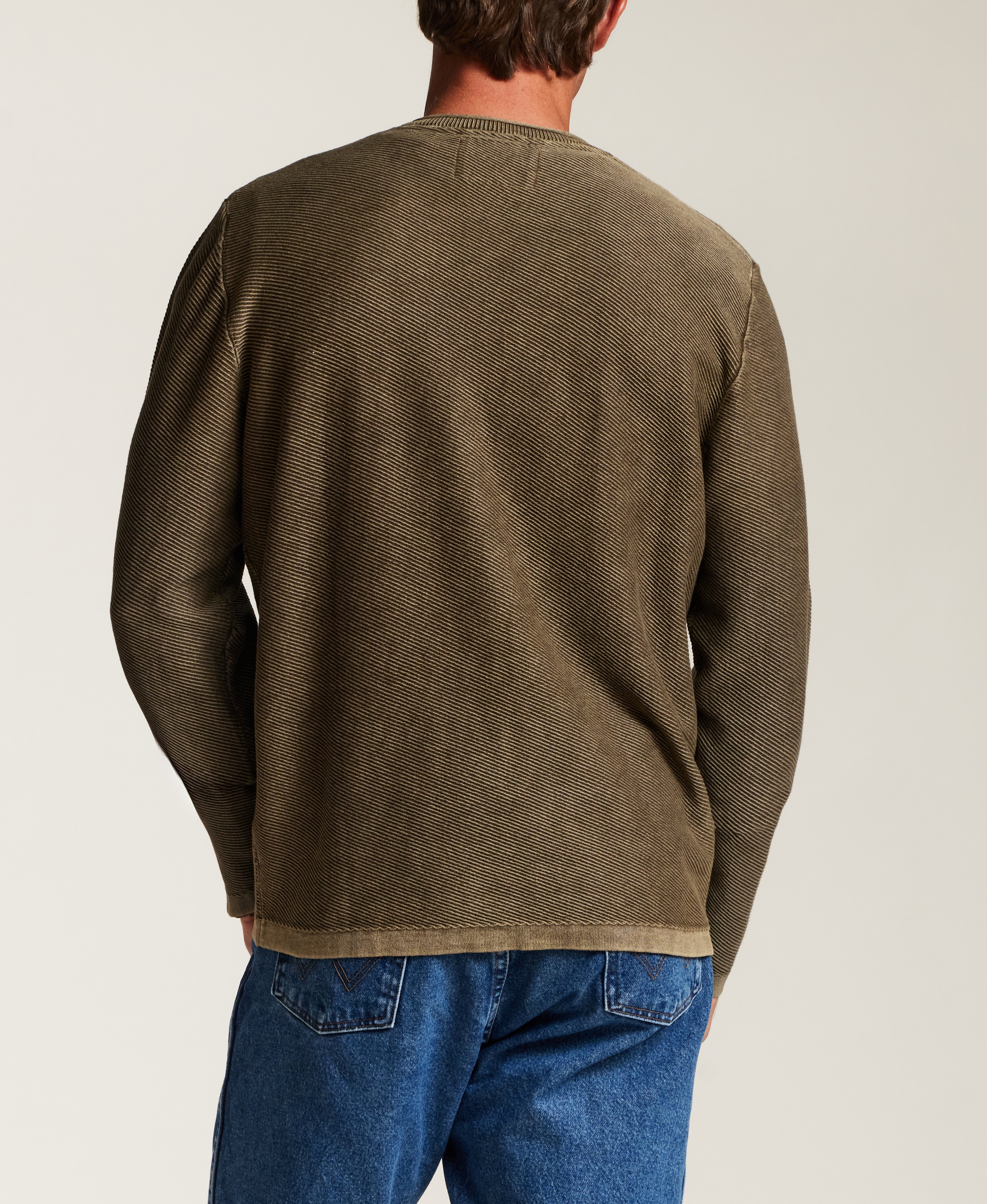 Twill Stonewash Sweater in Grape Leaf