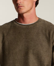 Twill Stonewash Sweater in Grape Leaf