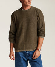 Twill Stonewash Sweater in Grape Leaf