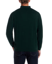 Cotton-Cashmere Polo Sweater in Ponderosa Pine