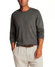 Stretch Crew Neck Sweater in Charcoal Heather