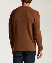 Soft Knit Crewneck Sweater in Almond Heather