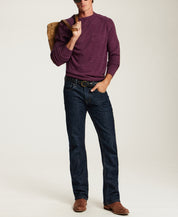 Soft Knit Crewneck Sweater in Fig