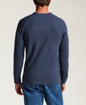 Soft Knit Crewneck Sweater in Slate Blue