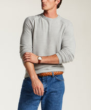 Soft Knit Crewneck Sweater in Ultimate Grey