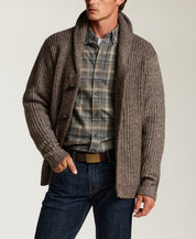 Alpaca Blend Cardigan in Espresso