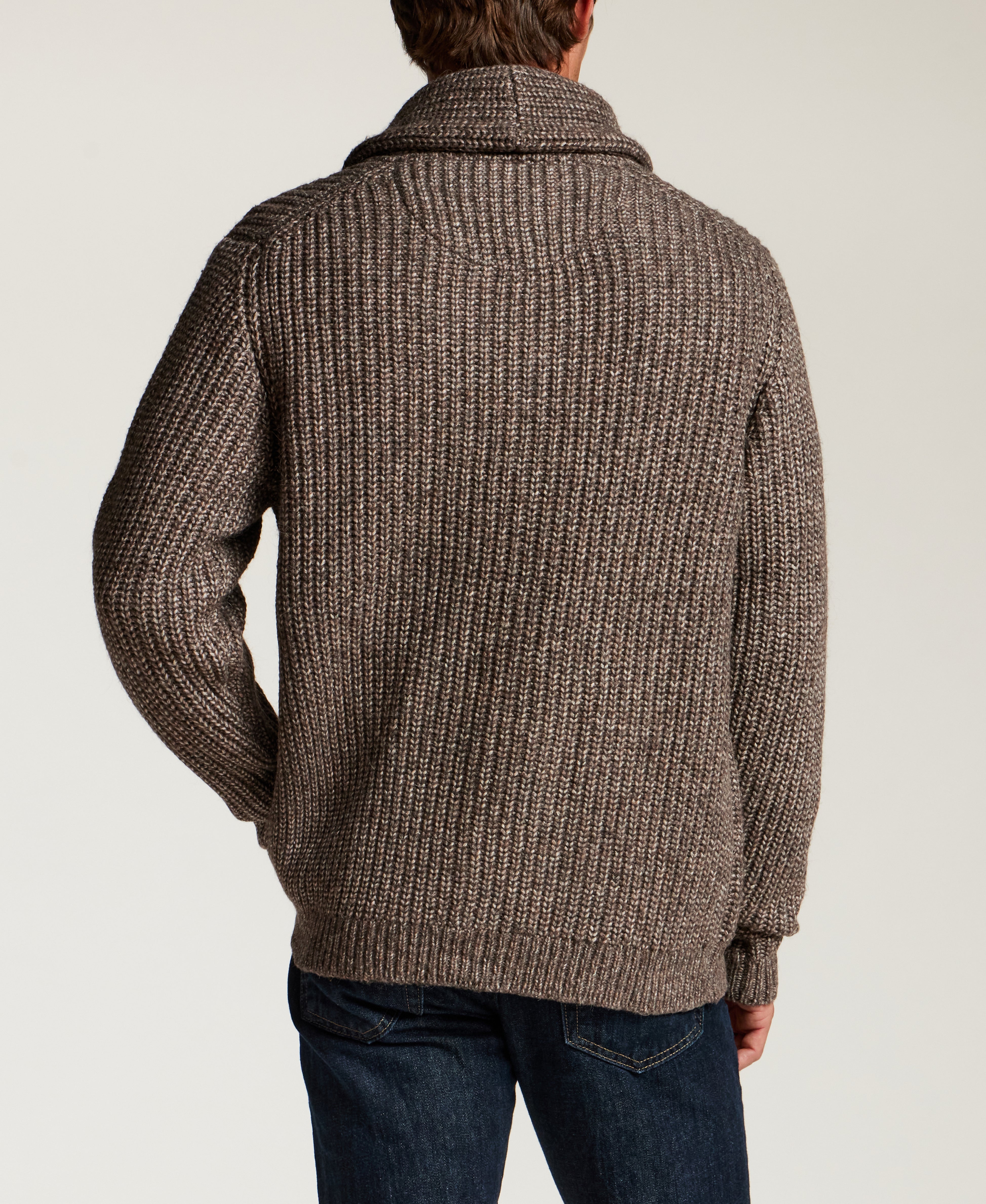 Alpaca Blend Cardigan in Espresso
