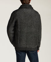 Alpaca Blend Cardigan in Off Black