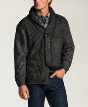 Alpaca Blend Cardigan in Off Black