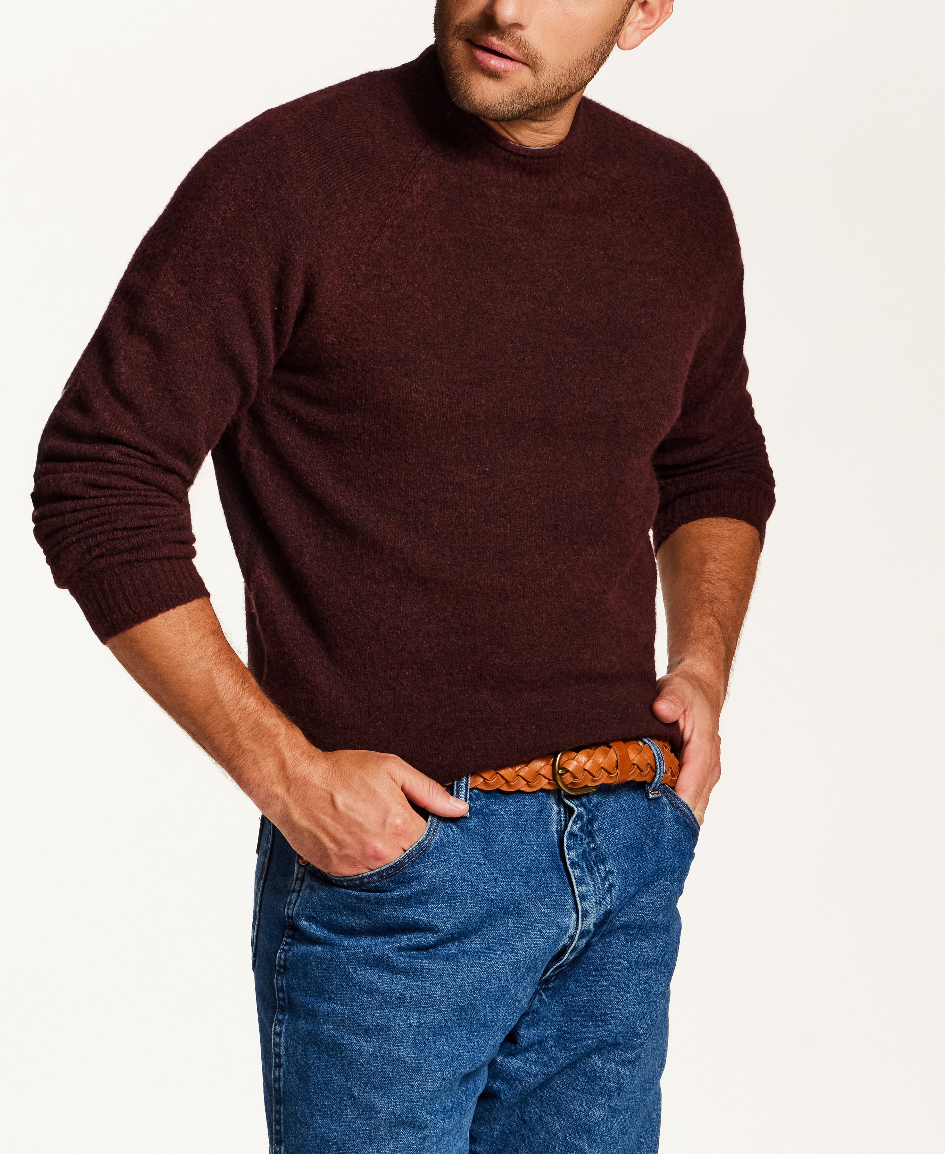 The Bouclé Rollneck Sweater in Chipotle