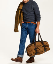 The Bouclé Rollneck Sweater in Prussian Blue