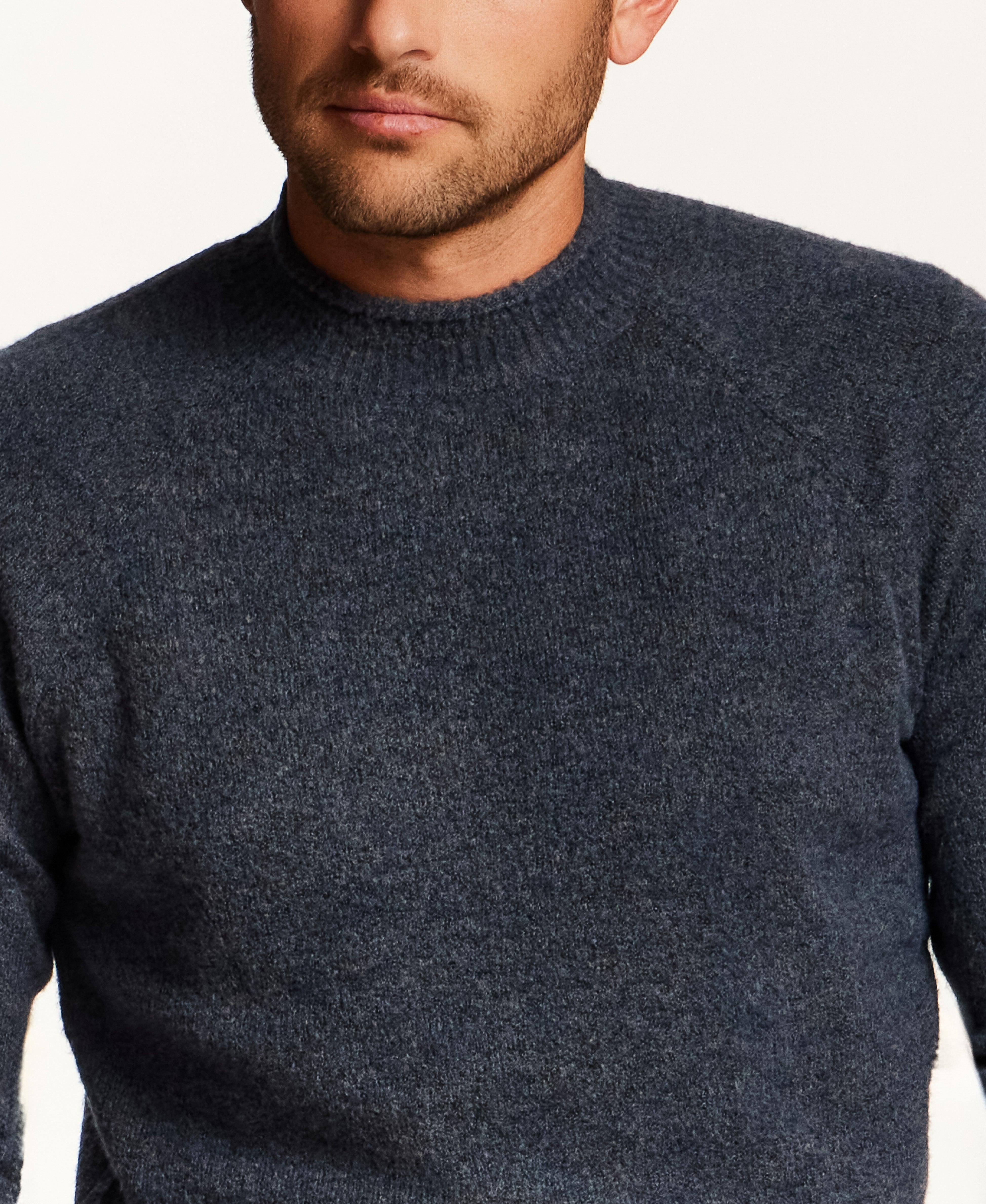 The Bouclé Rollneck Sweater in Prussian Blue