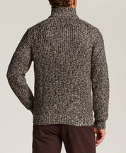 Marled Mock Neck Sweater in Cocoa Heather
