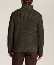 Marled Mock Neck Sweater in Olive