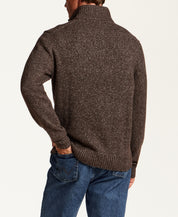 FUZZY 1/4 ZIP SWEATER in BROWN (F2640788WV)