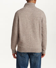 FUZZY 1/4 ZIP SWEATER in TAUPE (F2640788WV)