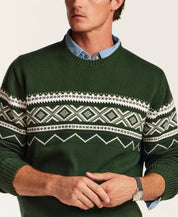 Fair Isle Crewneck Sweater in Mountain View