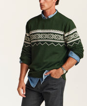 Fair Isle Crewneck Sweater in Mountain View