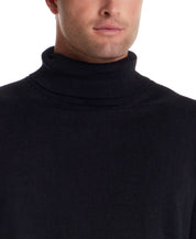 Cotton-Cashmere Turtleneck Sweater in Black