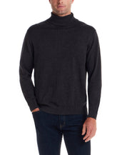 Cotton-Cashmere Turtleneck Sweater in Charcoal Heather