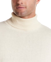 Cotton-Cashmere Turtleneck Sweater in Ivory