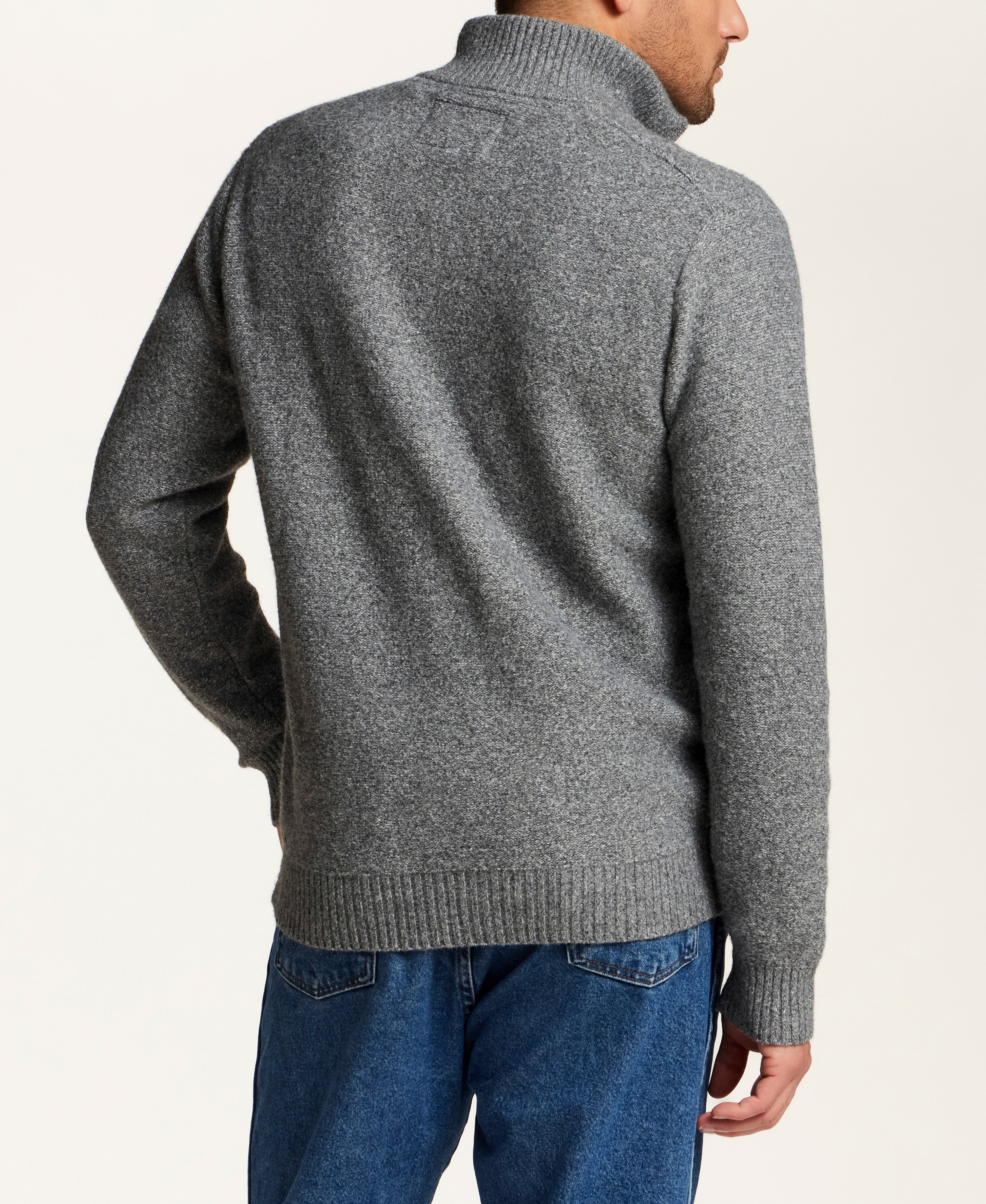 Trellis Quarter-Zip Sweater in Steel