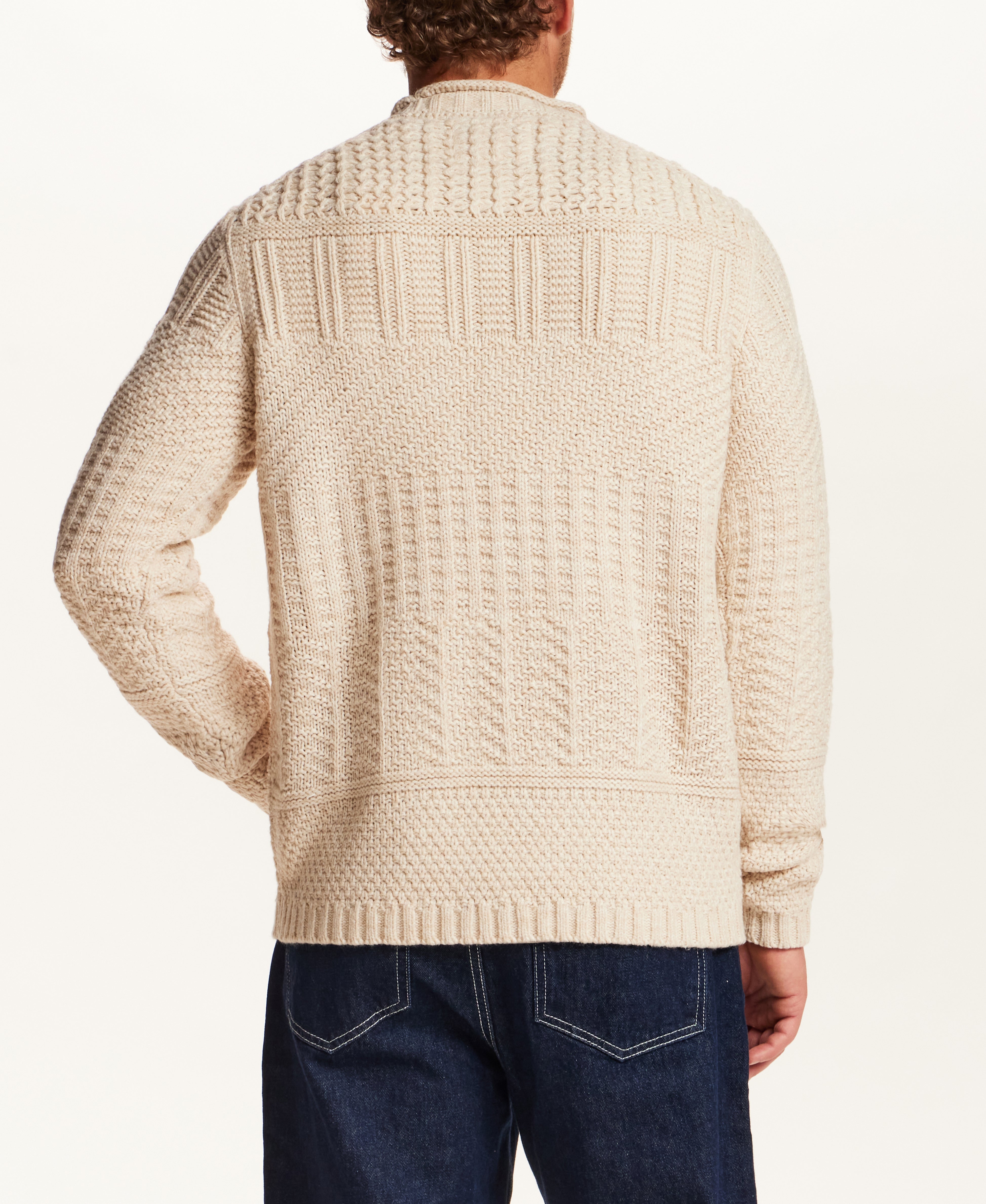 CHUNKY ROLLNECK CREW in BEIGE HEATHER (F2640891WV)