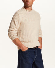 CHUNKY ROLLNECK CREW in BEIGE HEATHER (F2640891WV)