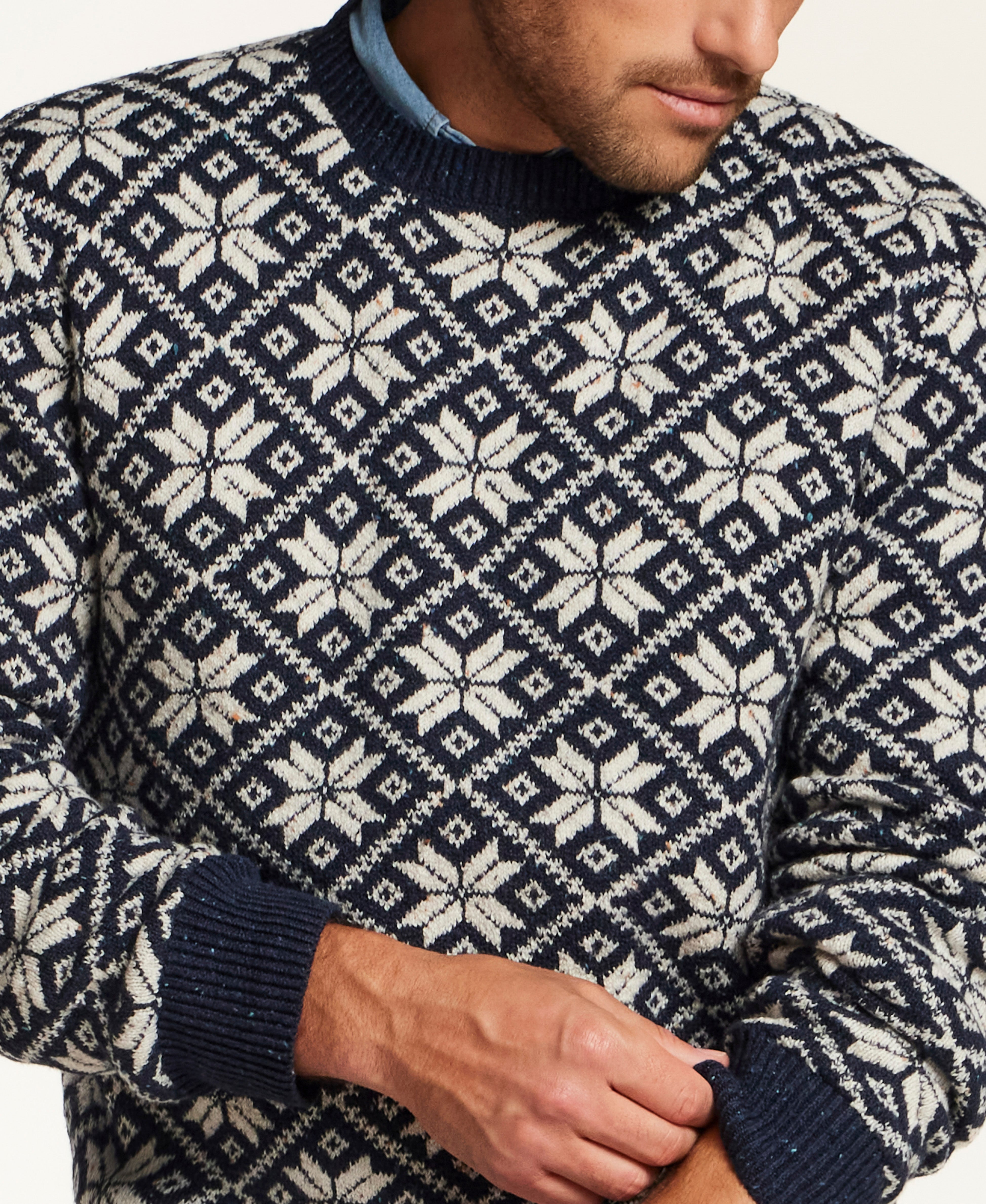Donegal Fair Isle Crewneck Sweater