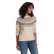 Hazy Fair Isle Crewneck Sweater in Cream
