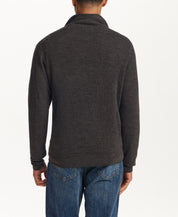 SOFT TOUCH ALLOVER TEXTURED QUARTER ZIP in PEWTER HEATHER (F2640940WV)