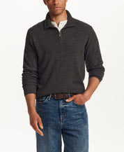 SOFT TOUCH ALLOVER TEXTURED QUARTER ZIP in PEWTER HEATHER (F2640940WV)