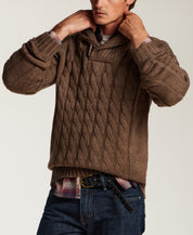 Marled Fisherman Sweater in Flagstone