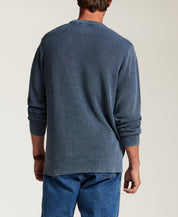 Vertical Rib Stonewash Sweater in Insignia Blue