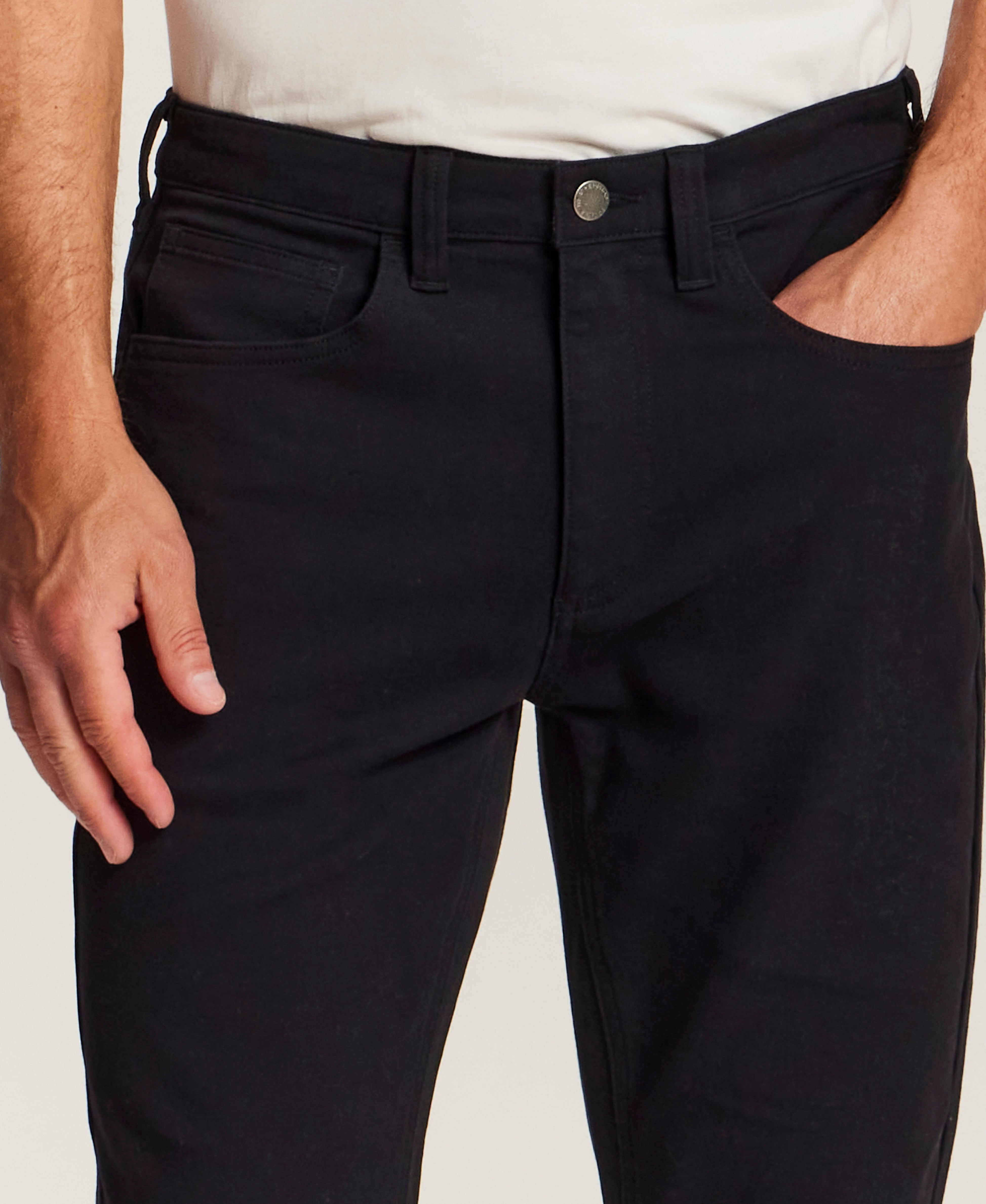 Moleskin Five-Pocket Pants in Black