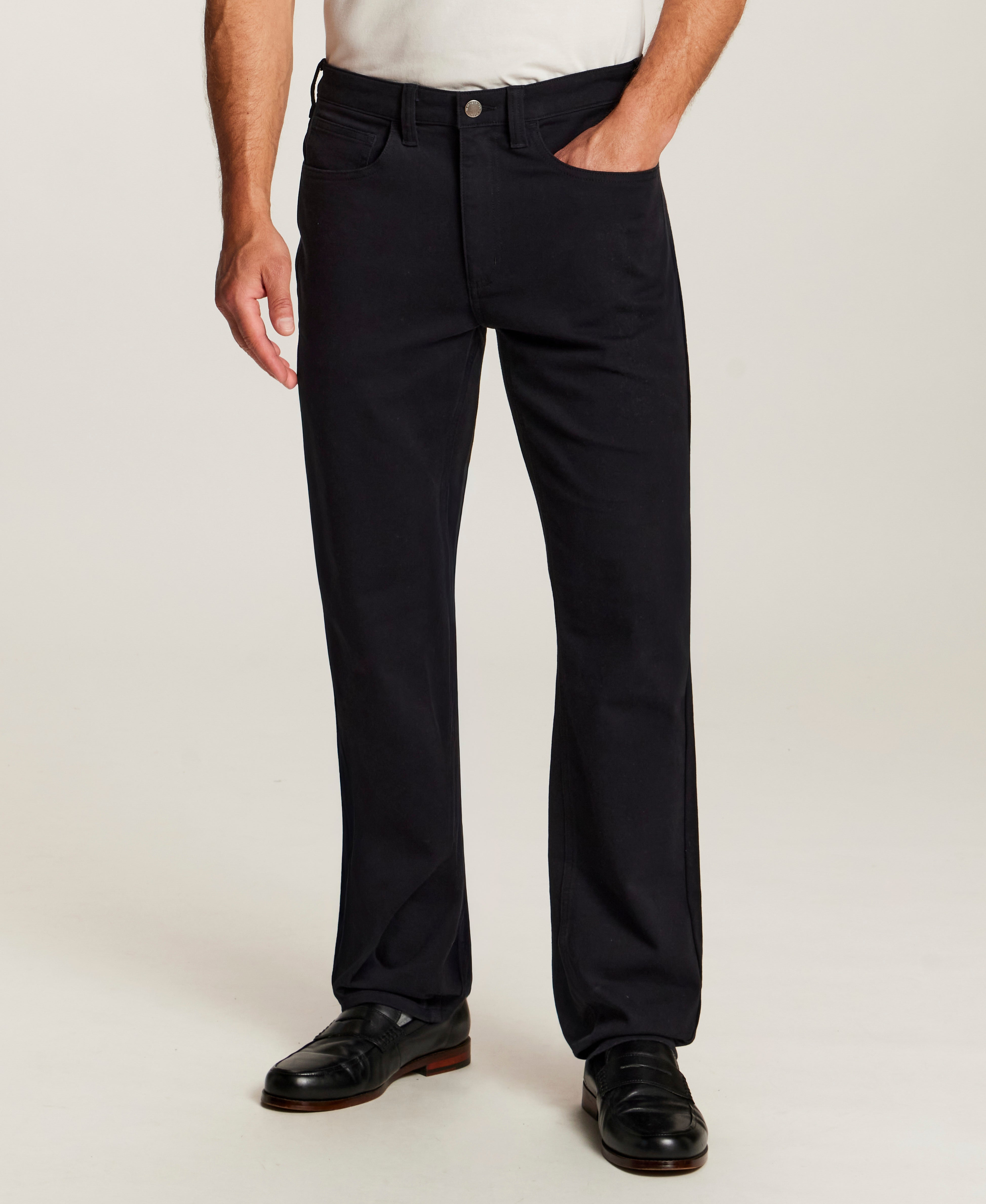 Moleskin Five-Pocket Pants in Black