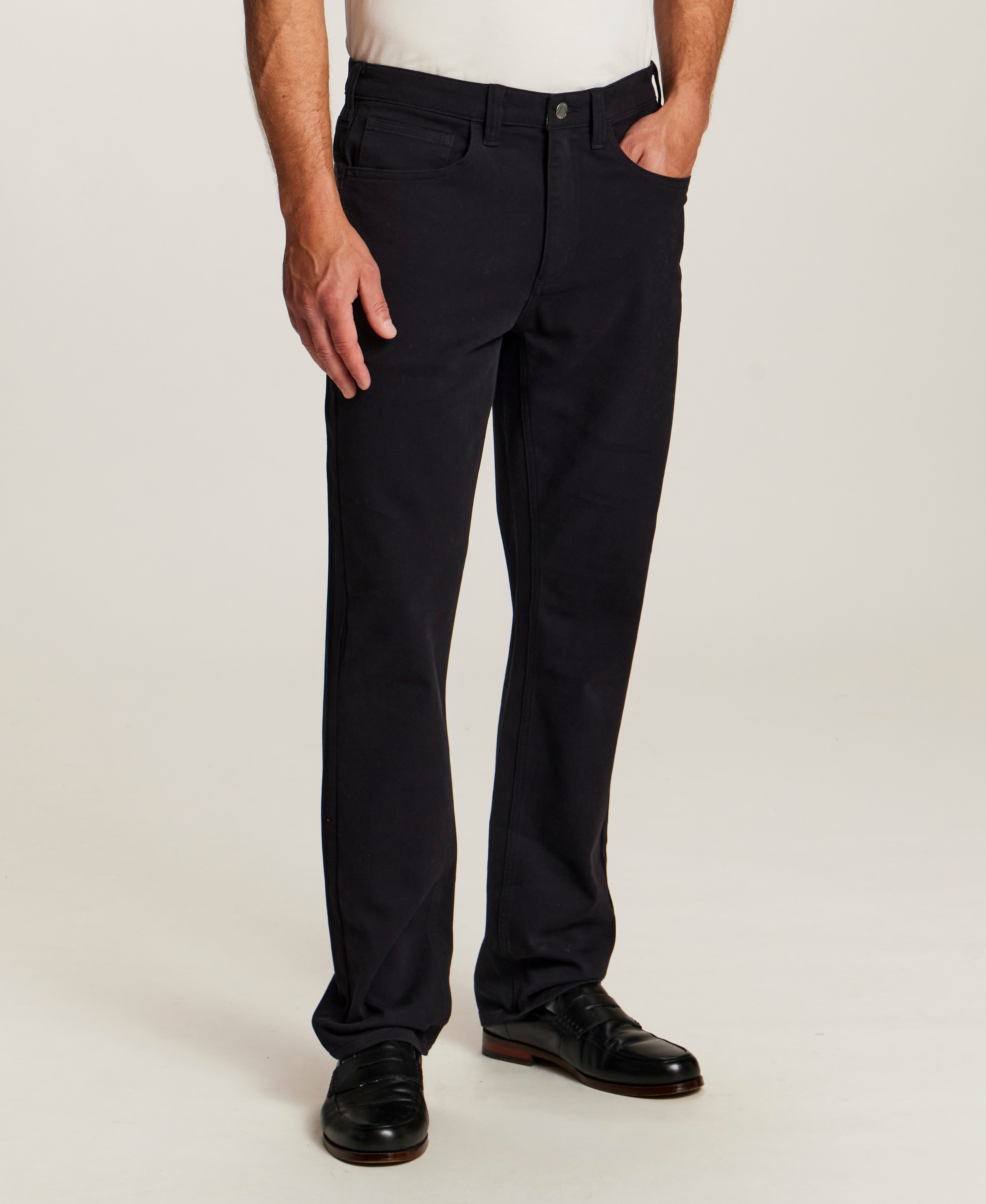 Moleskin Five-Pocket Pants in Black