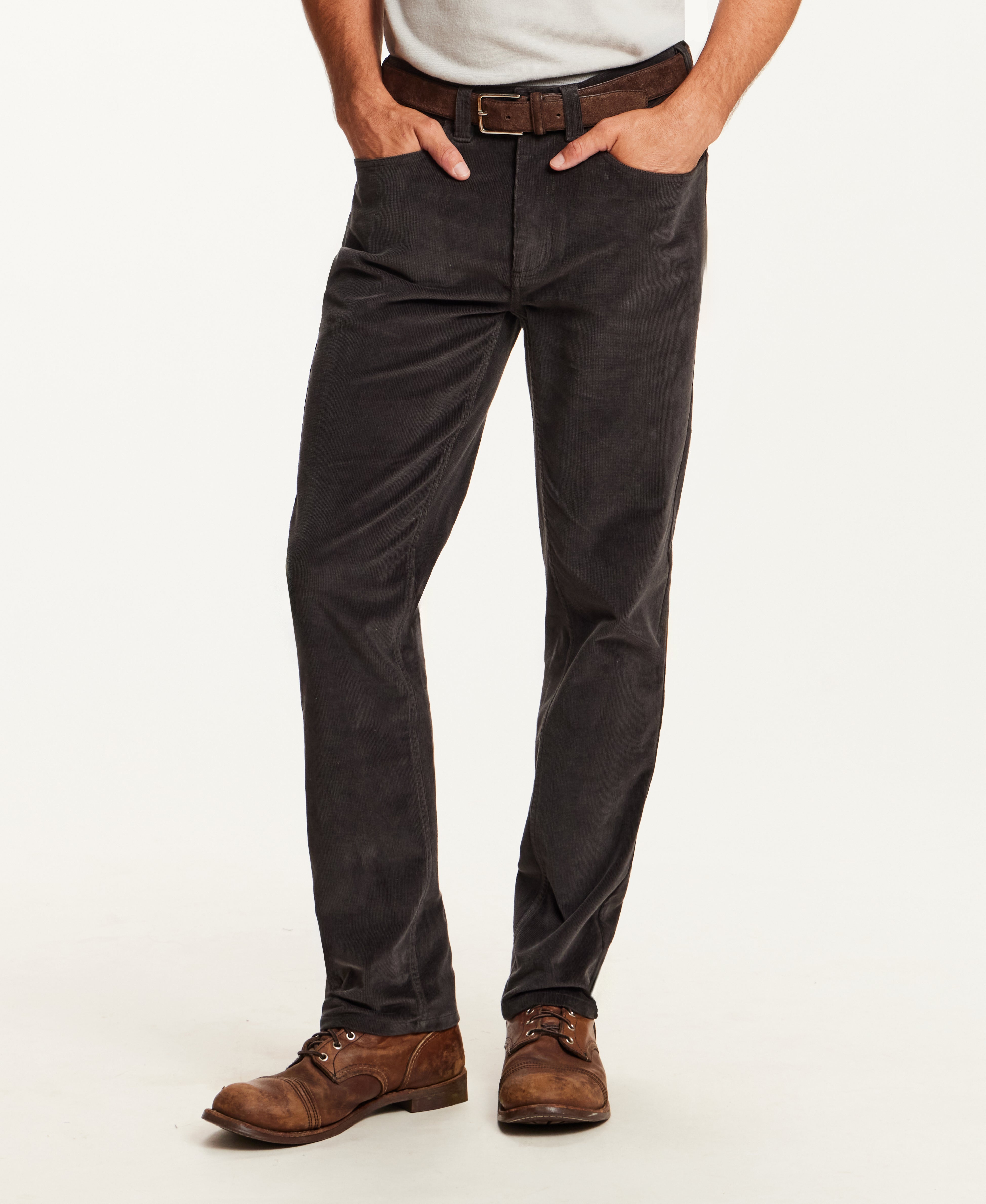 SUPERFINE CORD PANTS in FORGED IRON (F2670641WV)