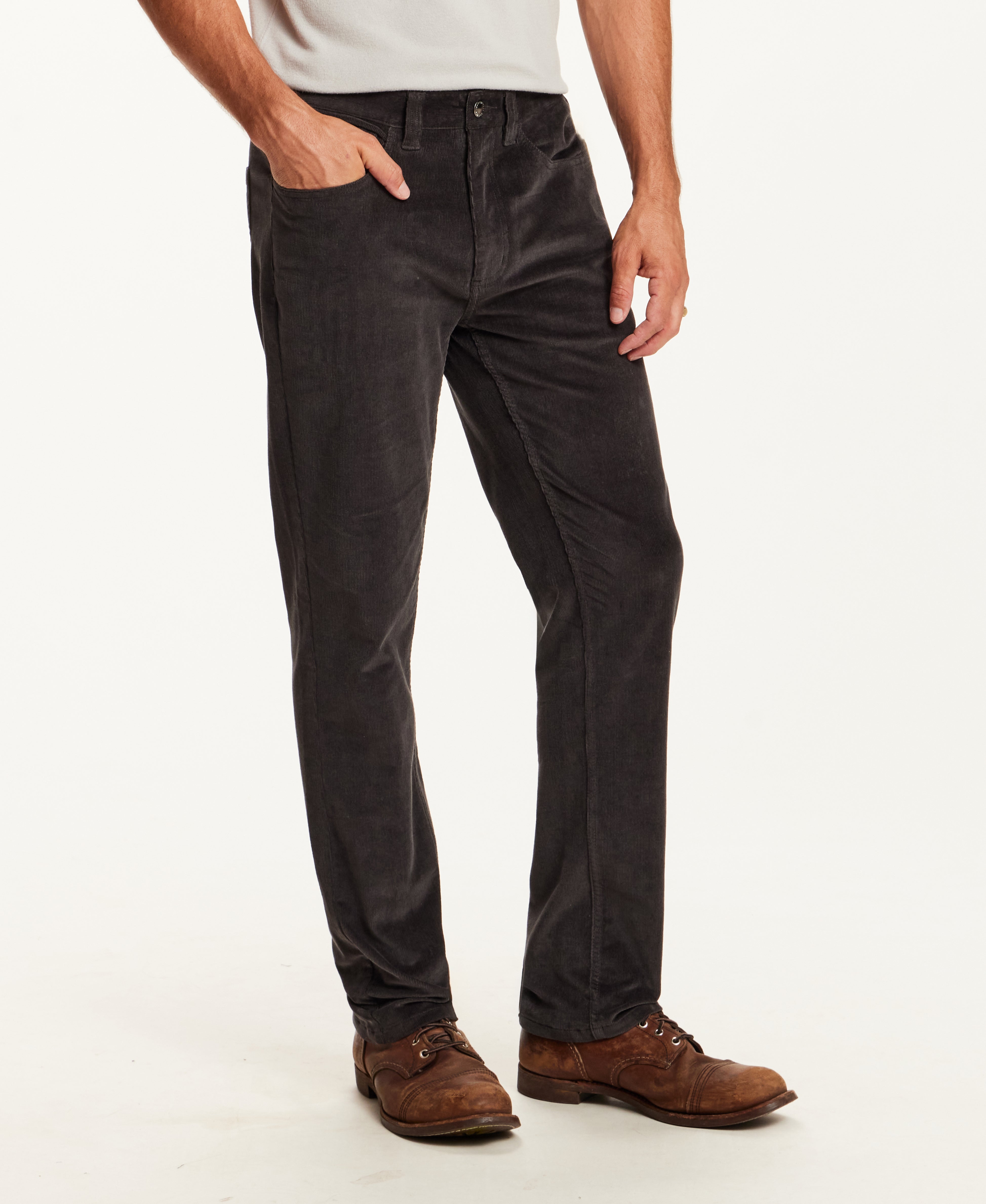 SUPERFINE CORD PANTS in FORGED IRON (F2670641WV)