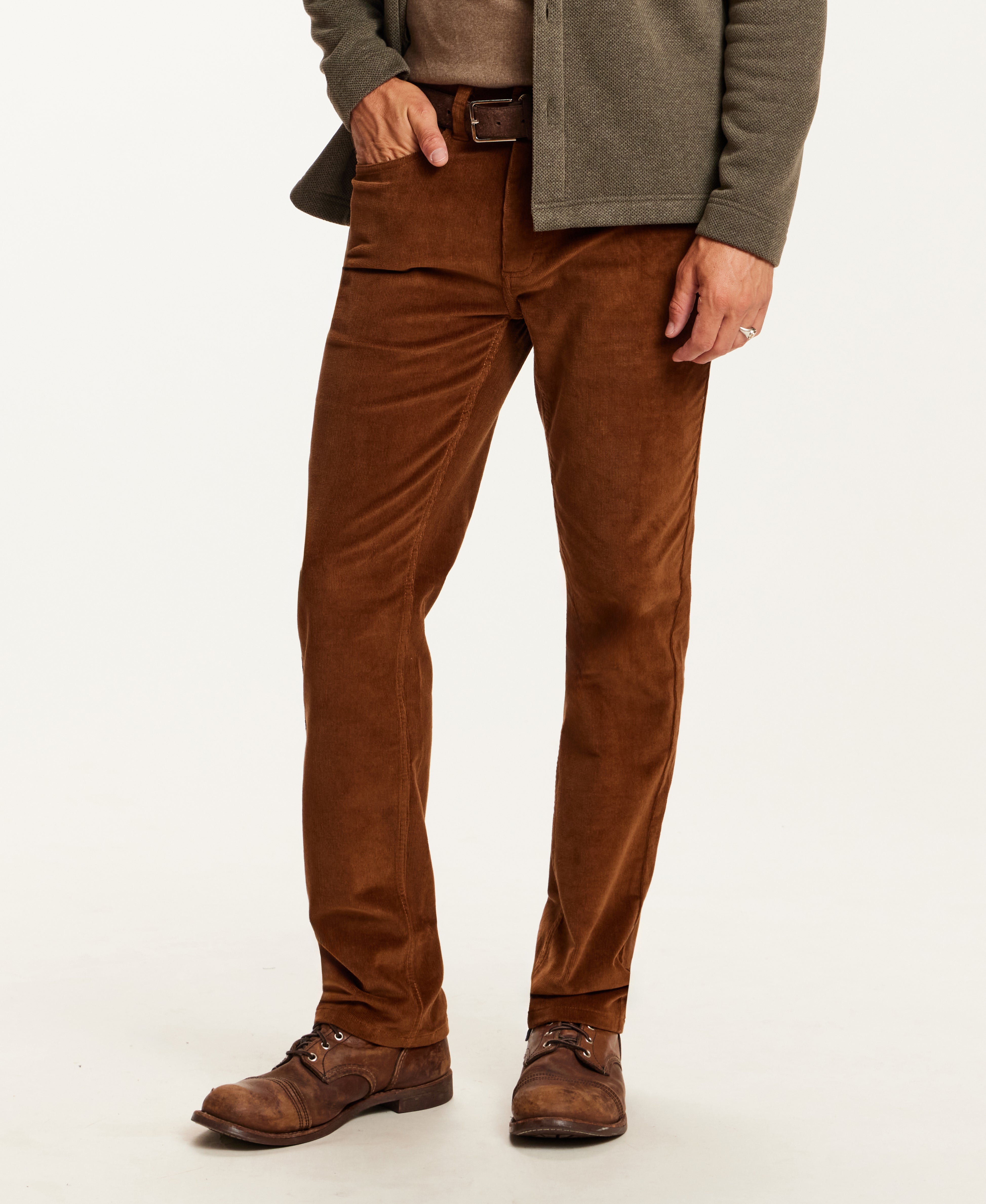 SUPERFINE CORD PANTS in SPANISH BROWN (F2670641WV)