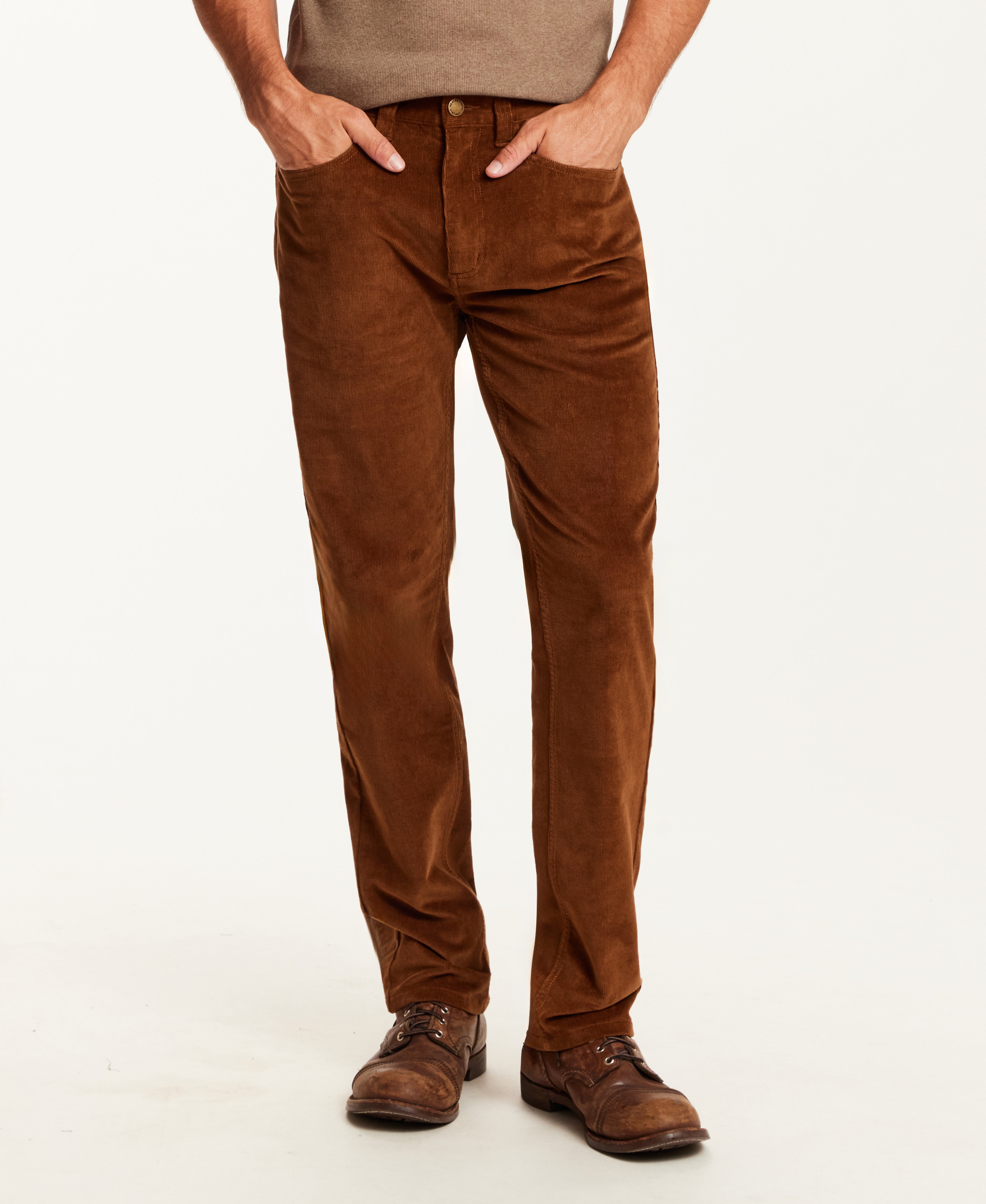 SUPERFINE CORD PANTS in SPANISH BROWN (F2670641WV)