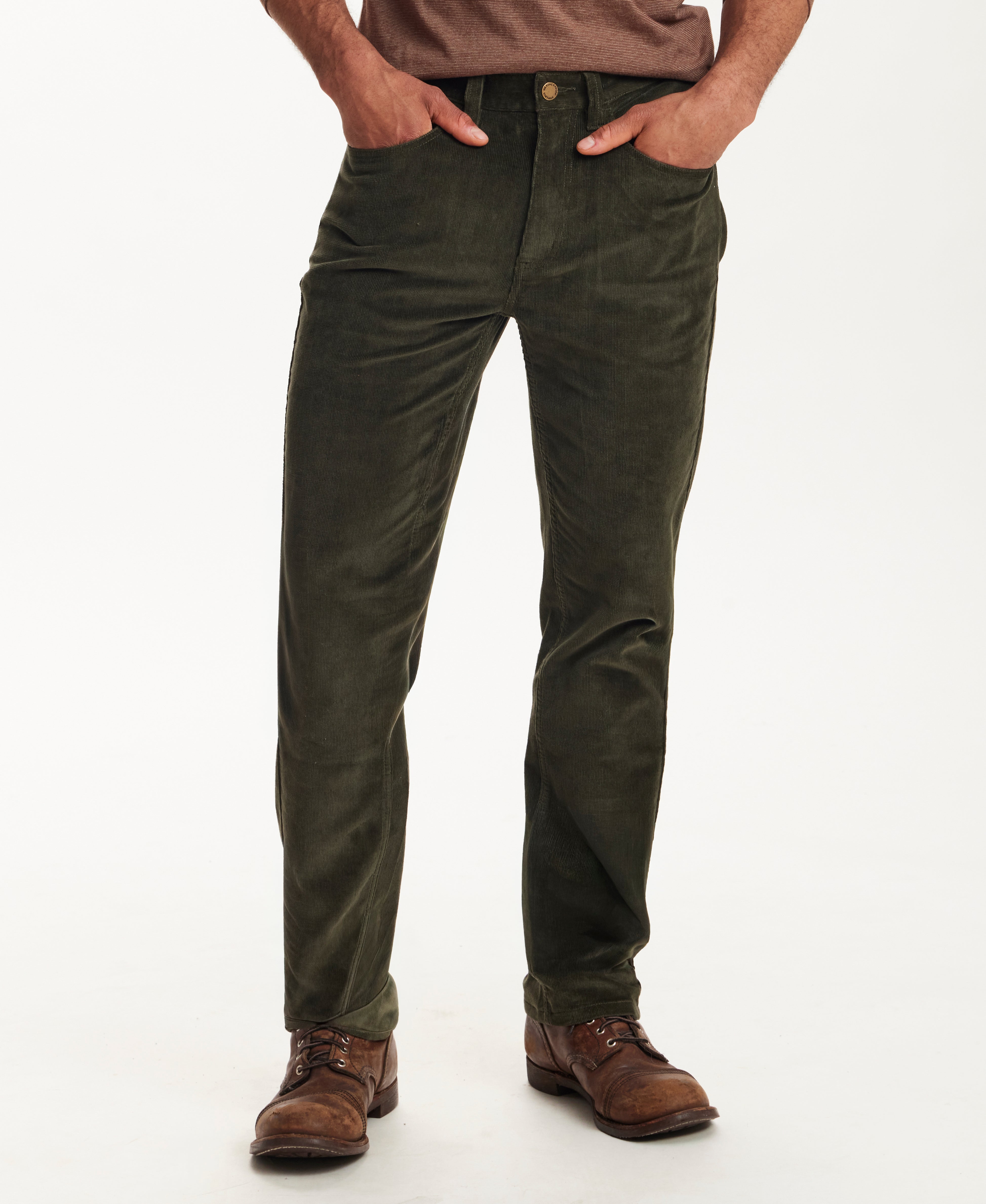 SUPERFINE CORD PANTS in FOREST NIGHT (F2670641WV)