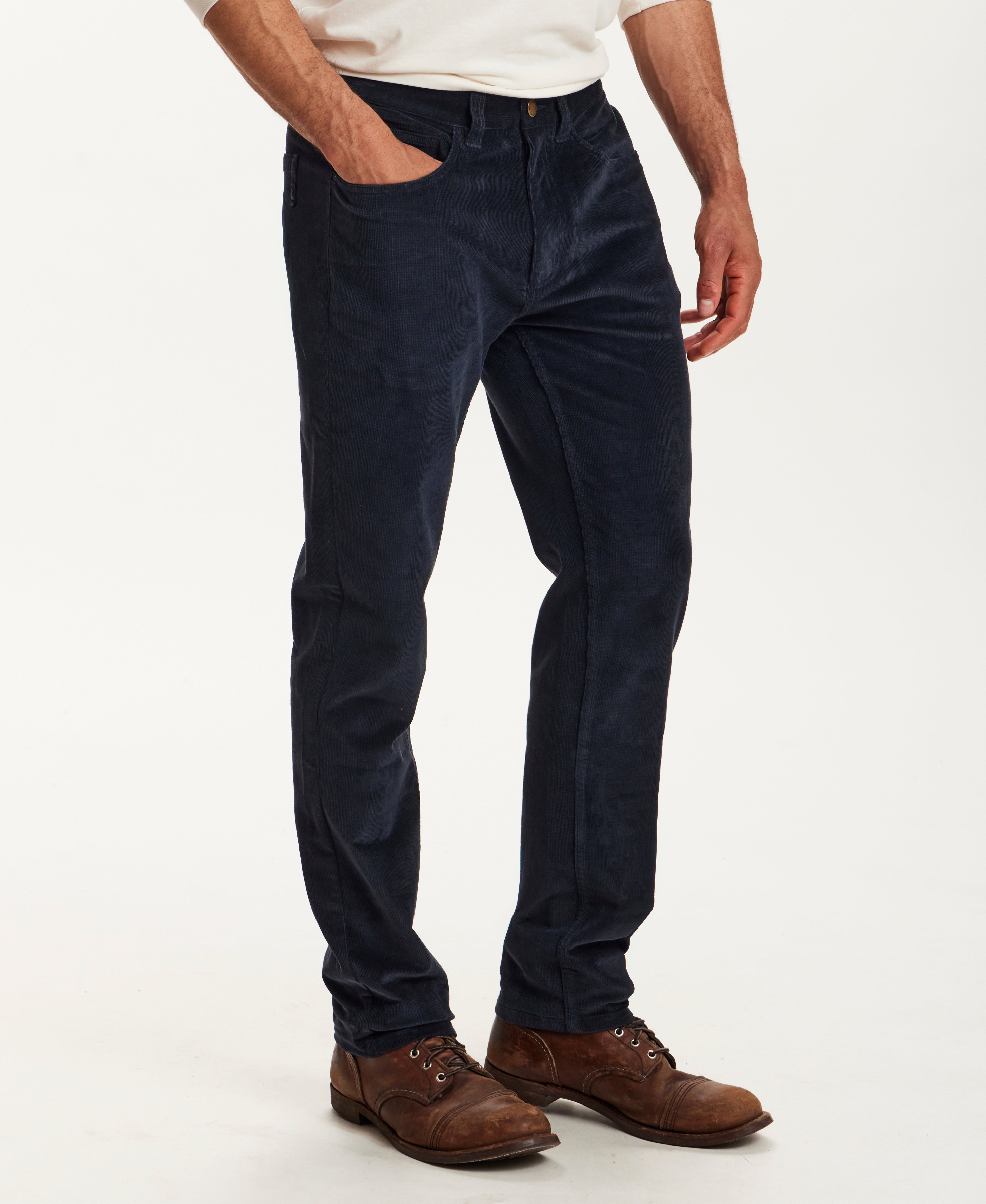 SUPERFINE CORD PANTS in MIDNIGHT NAVY (F2670641WV)