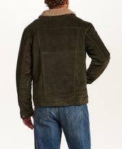 BERBER LINED CORD TRUCKER in FOREST NIGHT (F2670645WV)