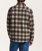 The Lodge Plaid Shirt Jacket in Mocha Black