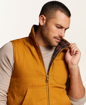 The Workshop Canvas Vest in Buckthorn Gold
