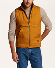 The Workshop Canvas Vest in Buckthorn Gold